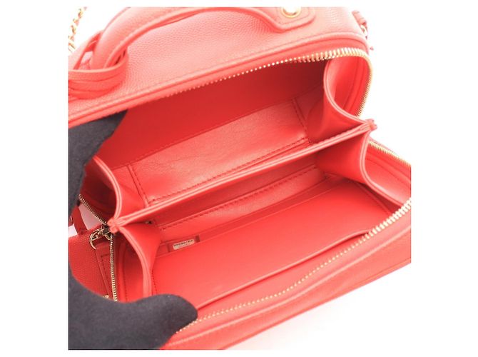 Borsa Vanity Small Chanel CC Figley Rosso - vista 3
