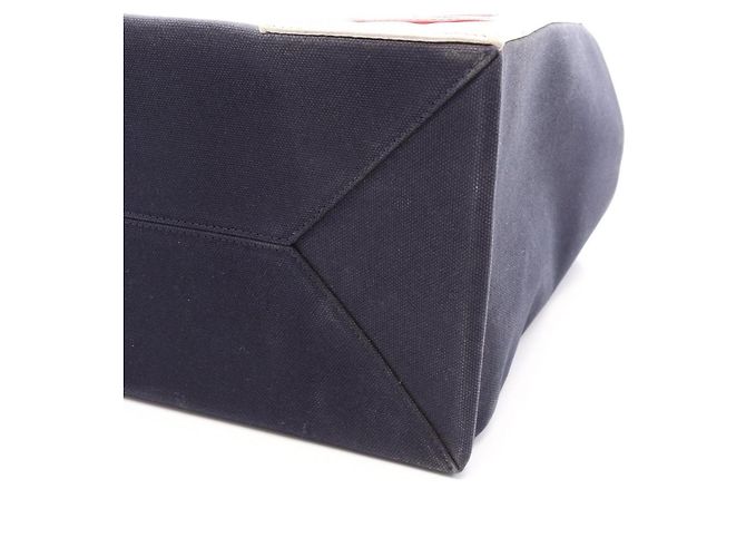 Borsa Tote Chanel No. 5 Chocolate Bar Coco Mark Argento Rosso Blu navy - vista 13