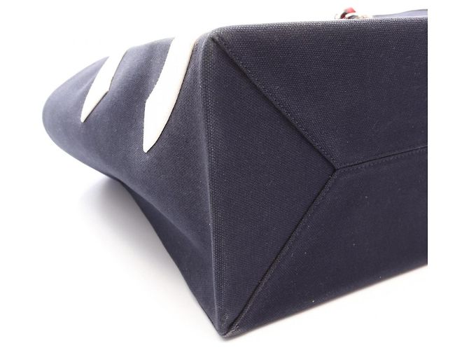 Borsa Tote Chanel No. 5 Chocolate Bar Coco Mark Argento Rosso Blu navy - vista 14
