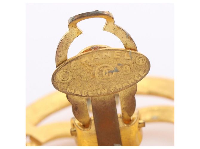 Chanel Coco Mark vergoldete Clip-Ohrringe Golden - Ansicht 3