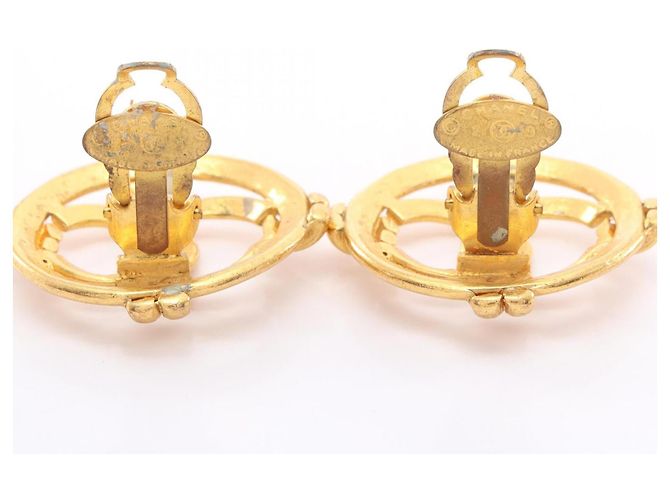 Chanel Coco Mark vergoldete Clip-Ohrringe Golden - Ansicht 5