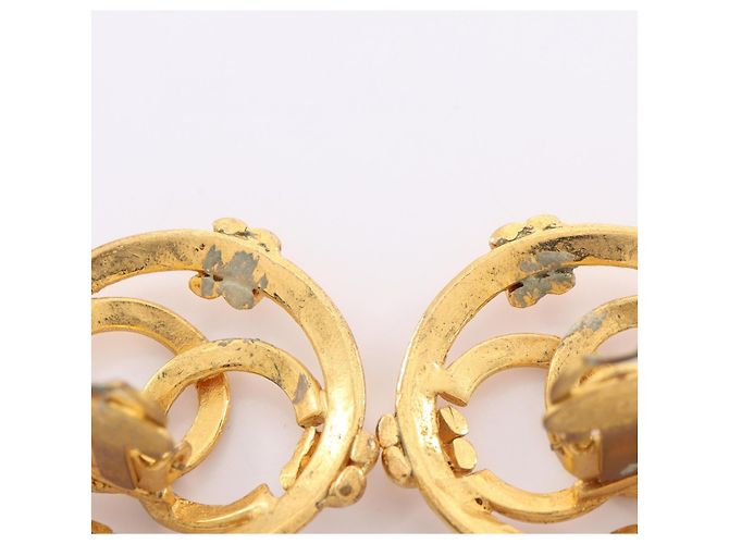 Chanel Coco Mark vergoldete Clip-Ohrringe Golden - Ansicht 6
