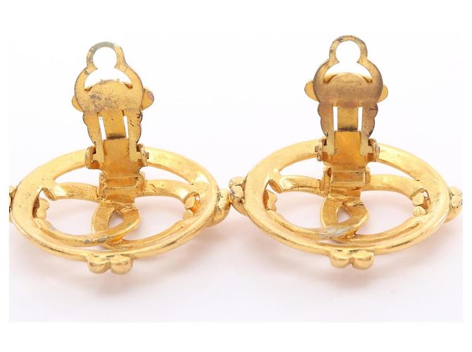 Chanel Coco Mark vergoldete Clip-Ohrringe Golden - Ansicht 7