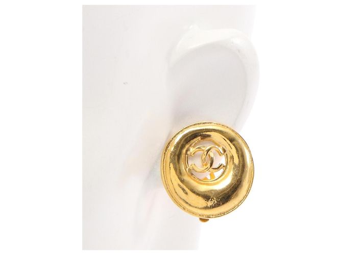 Orecchini a clip Chanel Coco Mark placcati in oro D'oro - vista 4