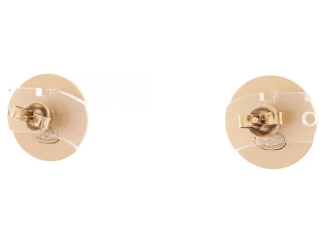 Chanel Coco Mark Circle Ohrringe Rot Golden - Ansicht 2