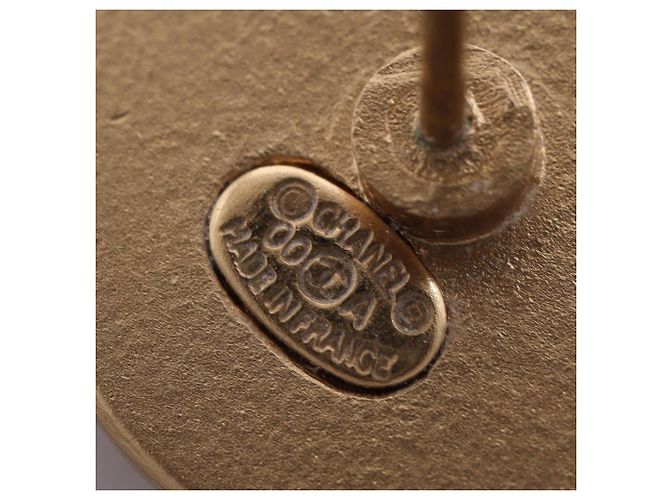 Chanel Coco Mark Circle Ohrringe Rot Golden - Ansicht 3
