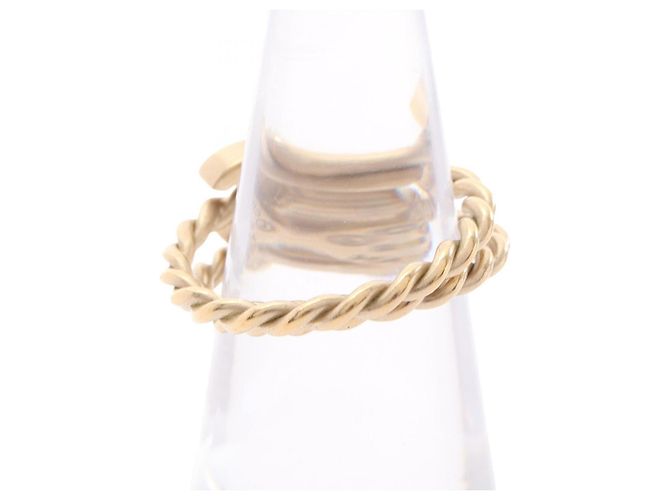 Chanel Coco Mark Camellia 2-teiliges Ring-Set Weiß Golden - Ansicht 3