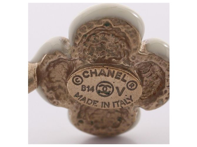 Chanel Coco Mark Camellia 2-teiliges Ring-Set Weiß Golden - Ansicht 6