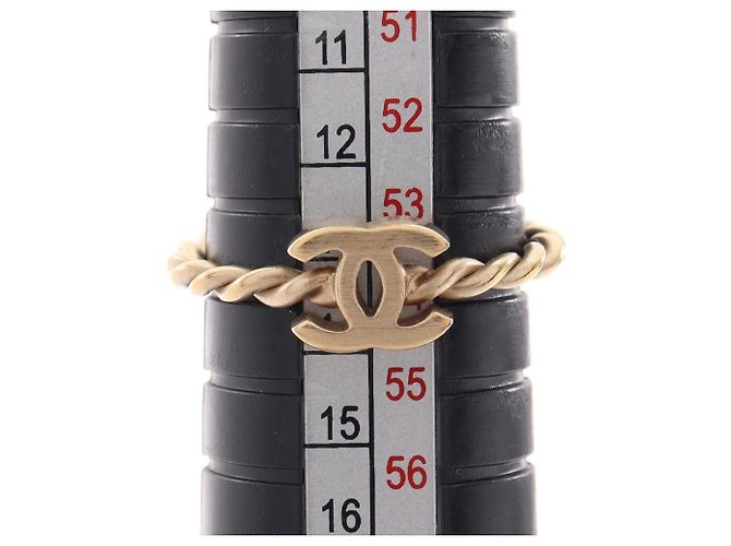 Chanel Coco Mark Camellia 2-teiliges Ring-Set Weiß Golden - Ansicht 7