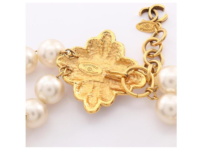 Collana Chanel Coco Mark Bianco D'oro - vista 3