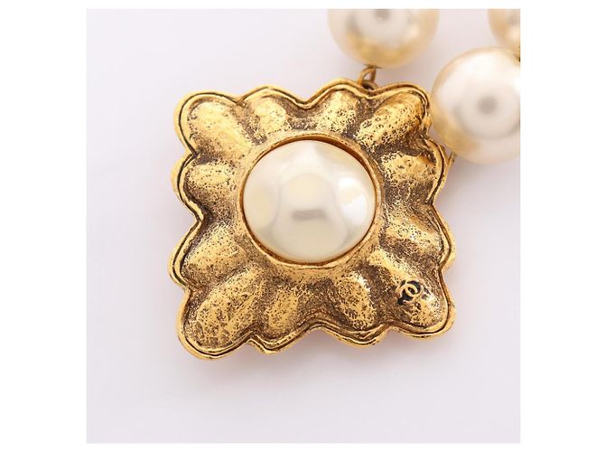 Collana Chanel Coco Mark Bianco D'oro - vista 8