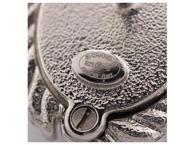 Chanel Coco Mark Stecker-Ohrringe Schwarz Silber - Ansicht 3