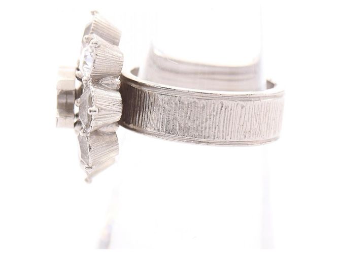 Chanel Coco Mark Ring mit Blumenmotiv Silber - Ansicht 2