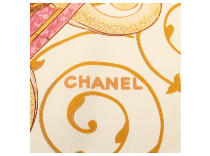 Chanel Coco Mark Seidentuch mit Blumenmuster Mehrfarben Gelb - Ansicht 2