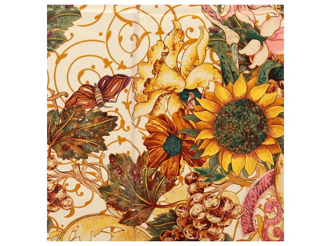 Chanel Coco Mark Seidentuch mit Blumenmuster Mehrfarben Gelb - Ansicht 5