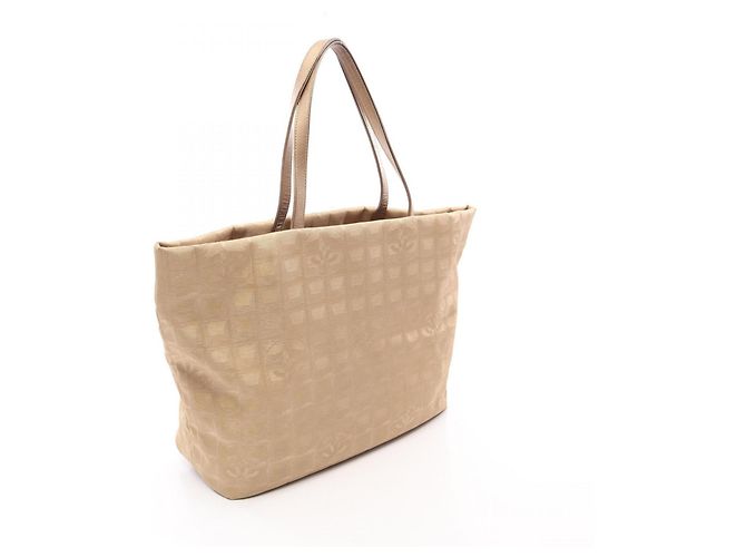 Borsa Tote Large Chanel New Travel Line D'oro - vista 2