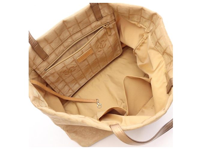 Borsa Tote Large Chanel New Travel Line D'oro - vista 3