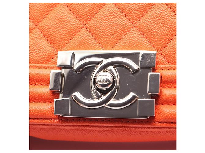 Borsa a tracolla Chanel Boy Small Arancione - vista 10