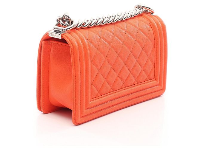 Borsa a tracolla Chanel Boy Small Arancione - vista 2