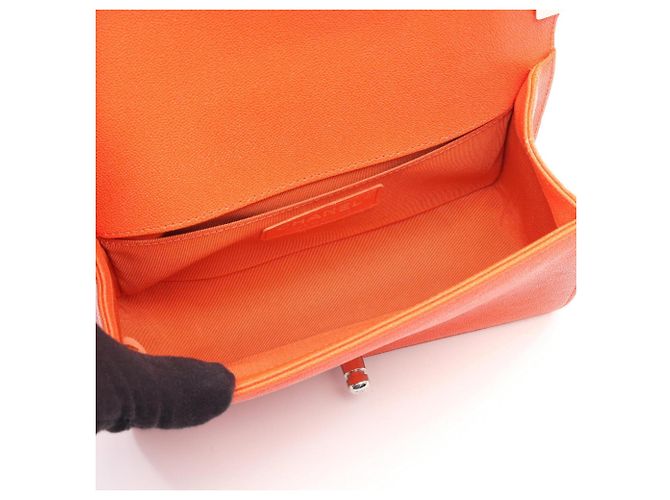 Borsa a tracolla Chanel Boy Small Arancione - vista 3