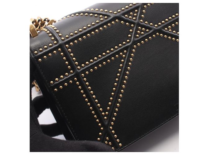 Borsa a tracolla Christian Dior DIORAMA con borchie Nero - vista 9