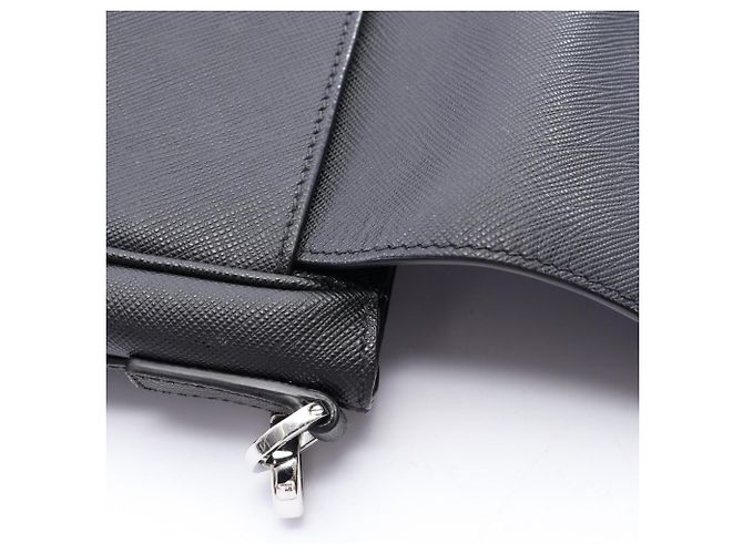 Saffiano Borsa a tracolla Prada con logo triangolare Nero - vista 6