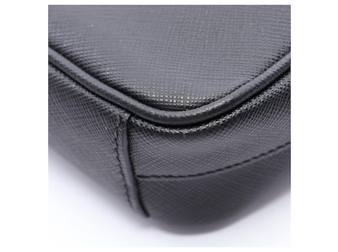 Saffiano Borsa a tracolla Prada con logo triangolare Nero - vista 7