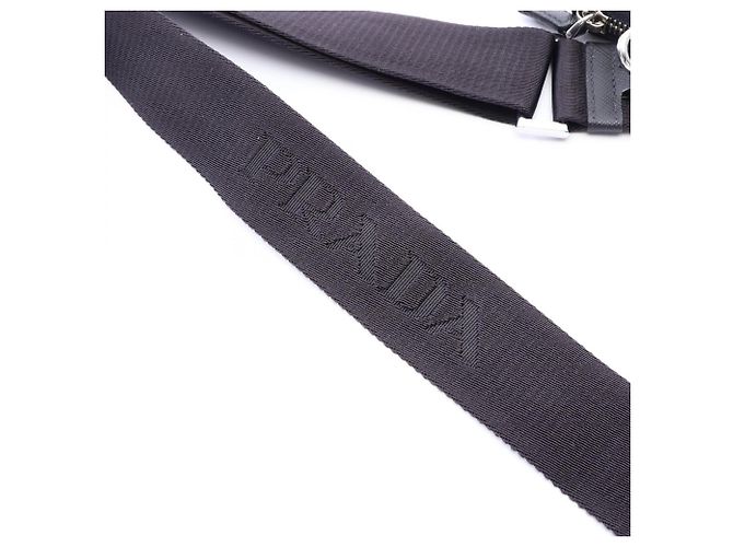 Saffiano Borsa a tracolla Prada con logo triangolare Nero - vista 8