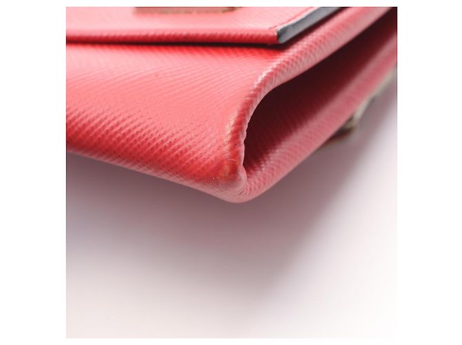 Borsa a tracolla Prada in pelle Saffiano Rosso - vista 7