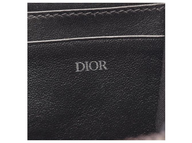 Borsa a tracolla Christian Dior Dior Strap Zip Pouch Oblique Beige Blu navy - vista 5