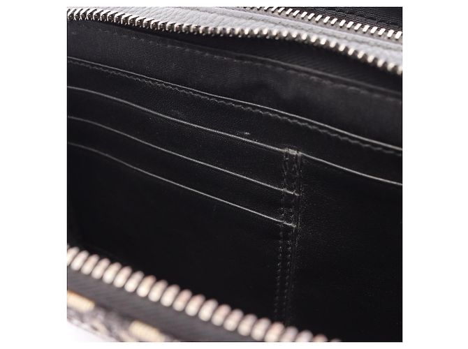 Borsa a tracolla Christian Dior Dior Strap Zip Pouch Oblique Beige Blu navy - vista 6