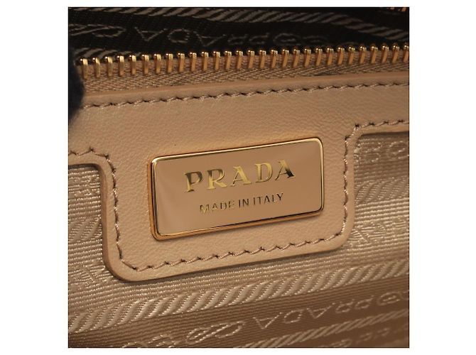 Borsa a mano 2-Way Prada Triangle Logo Blu Beige - vista 4