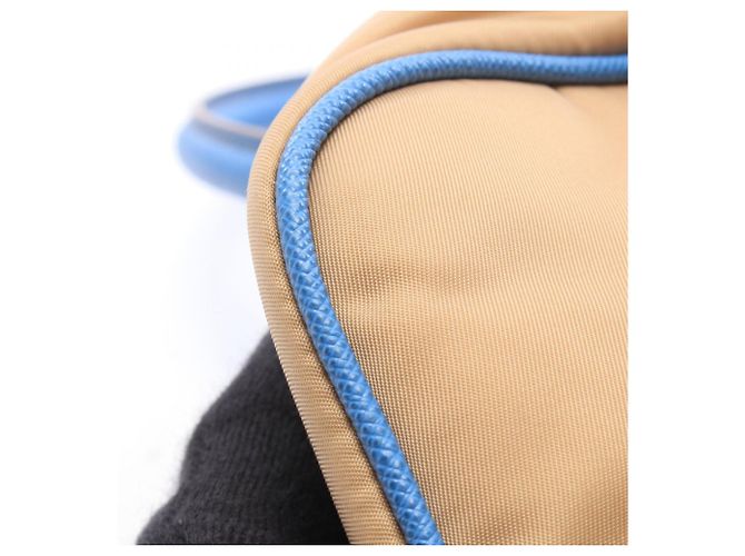 Borsa a mano 2-Way Prada Triangle Logo Blu Beige - vista 5