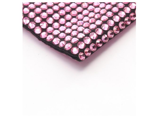 Borsa a mano 2-Way Prada con logo Triangle in cristalli Nero Rosa - vista 5