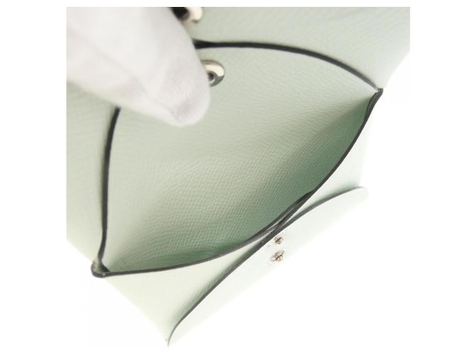 Hermès Tarjetero Hermes Calvi Duo Verde claro - vista 4