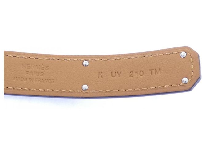 Hermès Cinturón Hermes Kelly 18mm Gray Castaño - vista 3