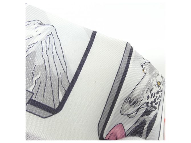 Hermès Hermes HERMES STORY Twilly Scarf 063875S Bianco - vista 4