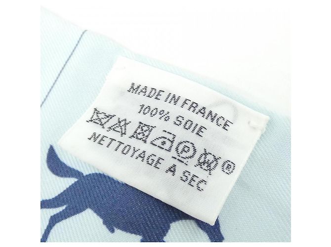 Hermès Pañuelo de seda Twilly Hermes PARADE Azul - vista 6
