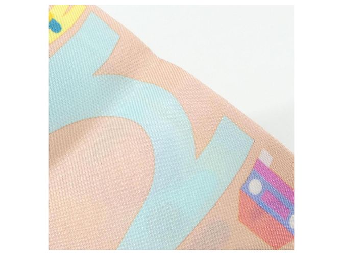 Hermès Pañuelo Twilly Hermes Figures Libraries Rosa Azul Multicolor - vista 3