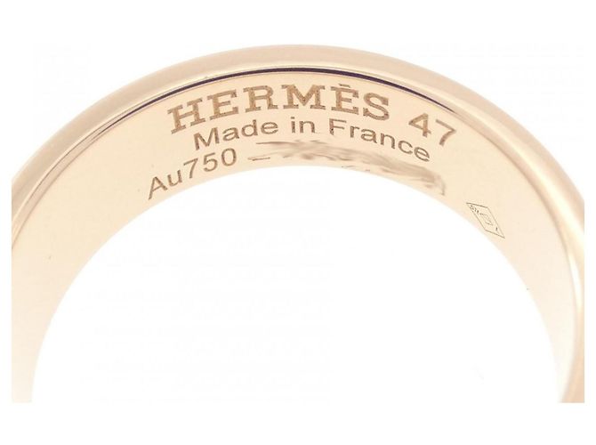 Anello Hermès Kelly in oro rosa 18K - vista 4