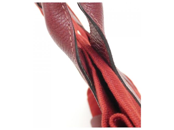 Hermès Hermes Sac Harness MM 050565CK Handbag Rosso - vista 4