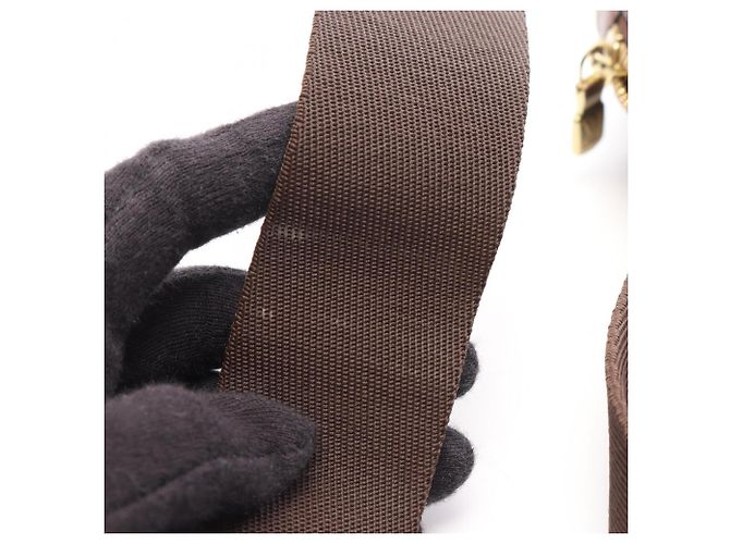 Marsupio Louis Vuitton Geronimos Damier Ebene Marrone - vista 7