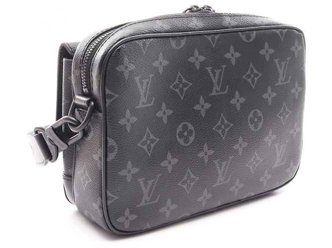 Borsa a tracolla Louis Vuitton Steamer Messenger Monogram Eclipse Nero - vista 2