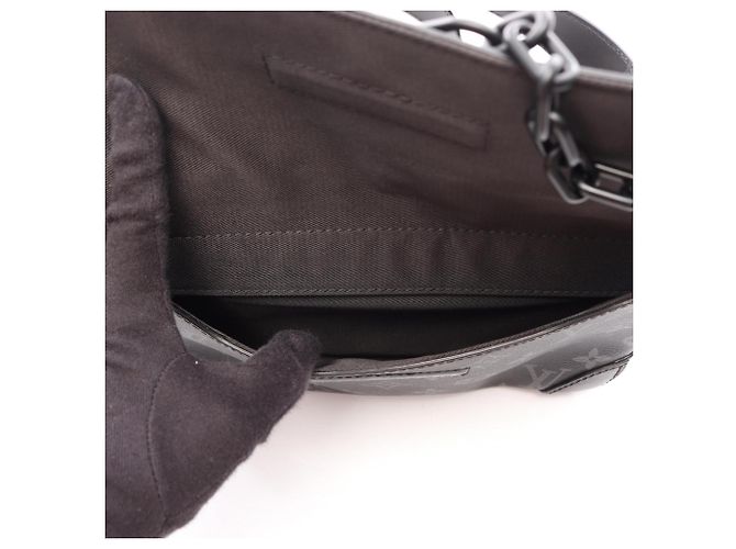 Borsa a tracolla Louis Vuitton Steamer Messenger Monogram Eclipse Nero - vista 5