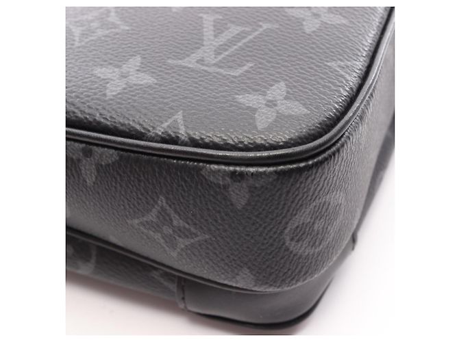 Borsa a tracolla Louis Vuitton Steamer Messenger Monogram Eclipse Nero - vista 6