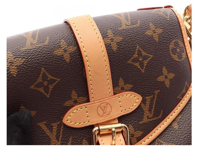 Borsa Louis Vuitton Saumur BB Monogram Marrone - vista 9