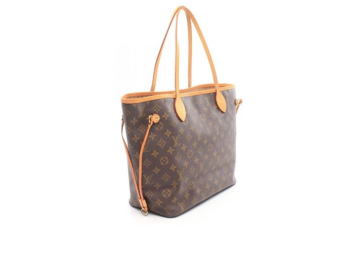 Borsa Tote Louis Vuitton Neverfull MM Monogram Marrone - vista 2
