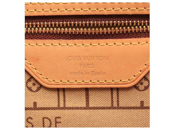 Borsa Tote Louis Vuitton Neverfull MM Monogram Marrone - vista 4