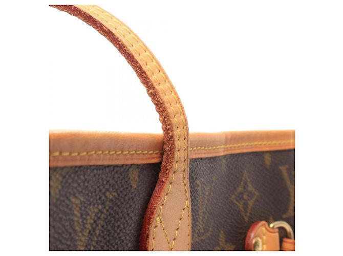 Borsa Tote Louis Vuitton Neverfull MM Monogram Marrone - vista 9
