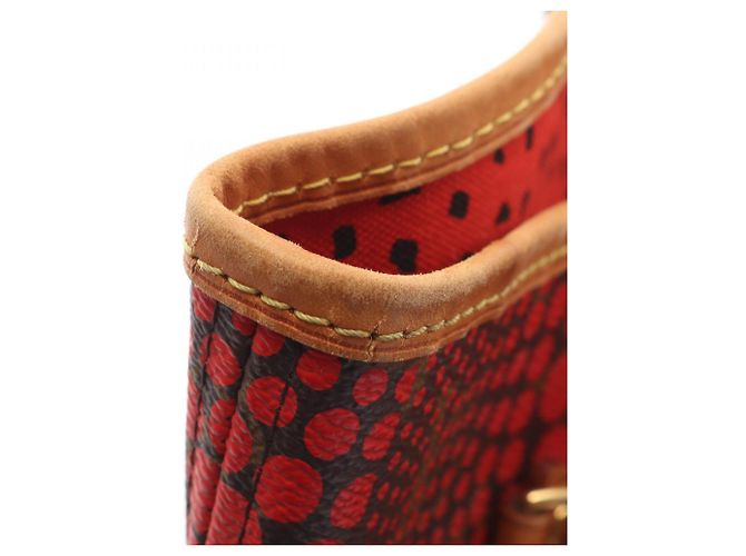 Louis Vuitton Neverfull MM Tote Bag Braun Rot - Ansicht 8